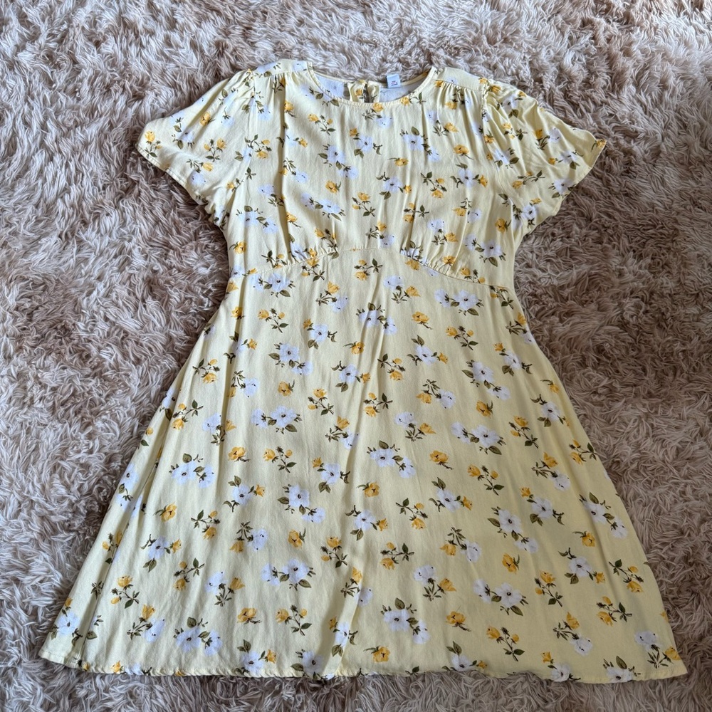 Old Navy Floral Yellow Dress